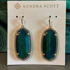 Kendra Scott Teal Tiger’s Eye Elle Earrings